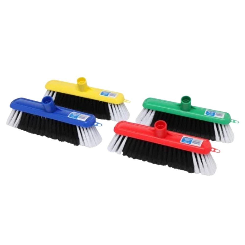 EDCO Household Broom Head – Assorted Colours | Durable Bristles for Everyday Cleaning