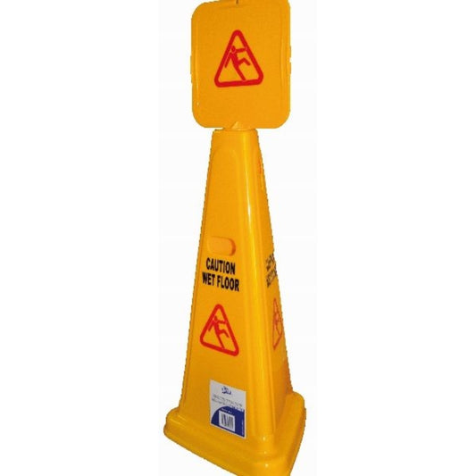 EDCO Standard Triangular Warning Sign – High Visibility Safety Floor Sign