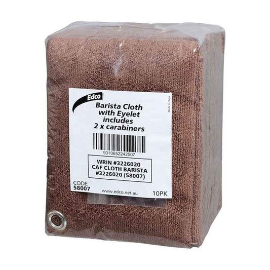 EDCO Barista Cleaning Cloths – 10-Pack with Eyelet & Carabiners
