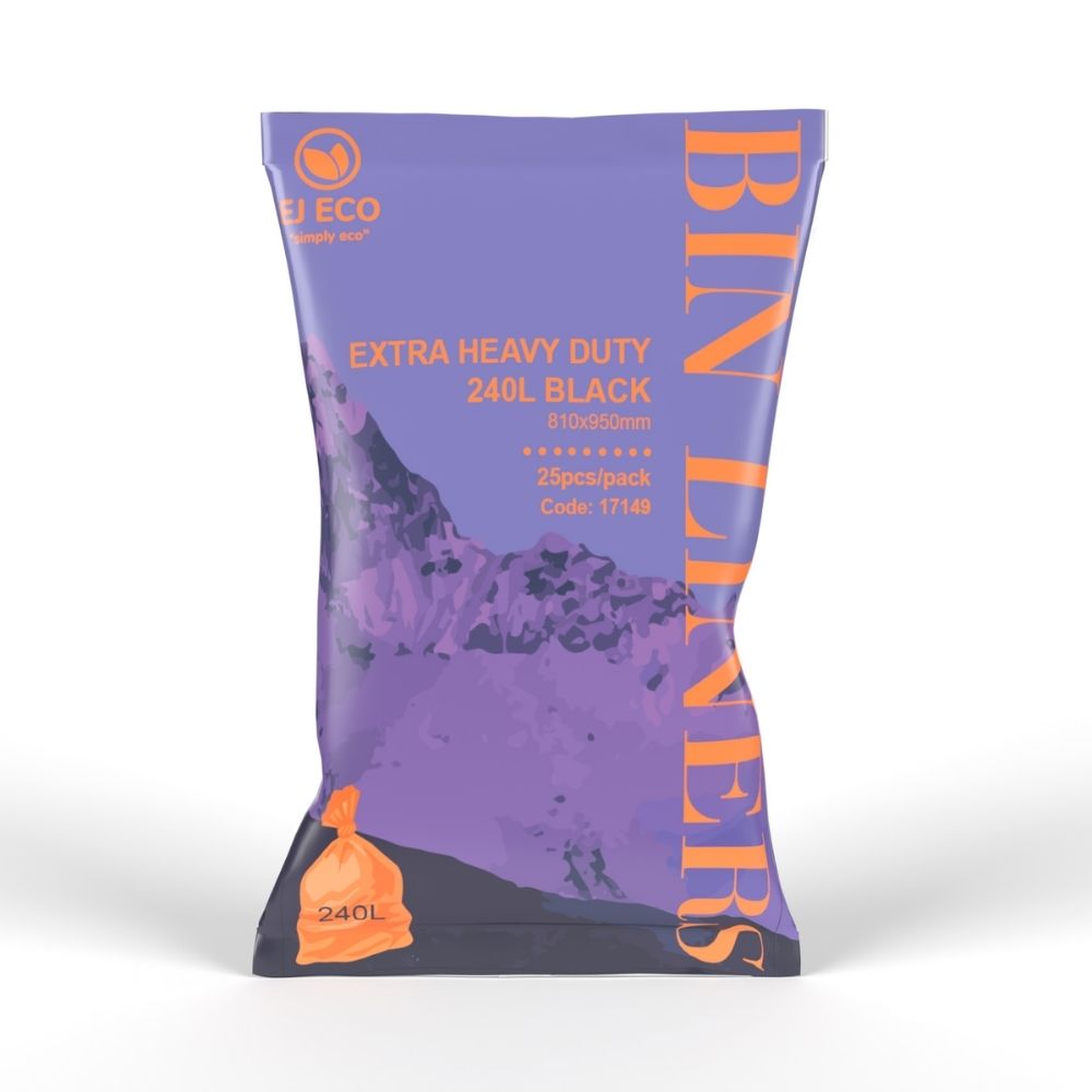 EJEco  Black Star Seal Garbage Bags – Heavy-Duty Pack