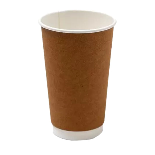 EJEco Double-Wall Kraft PE Paper Cup 16oz (Per box)