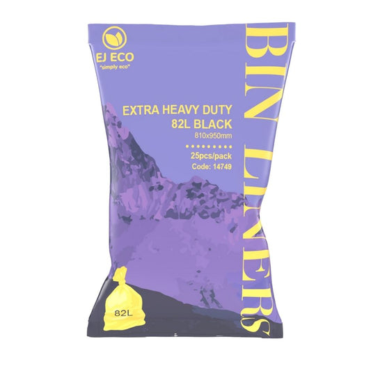 EJEco  Heavy-Duty Black Star Seal Bin Liners – 25PCS/Pack