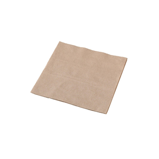EJEco Lunch Napkin Brown 1-Ply 18gsm – 500 Sheets 1/4 Fold