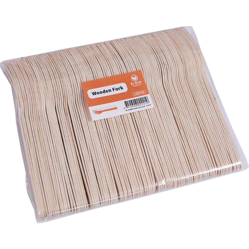 EJEco Wooden Fork – 2,000 pcs / Carton 160 mm