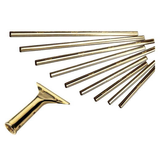 ETTORE Professional Squeegee Handle & Channel – 35cm Stainless Steel Set