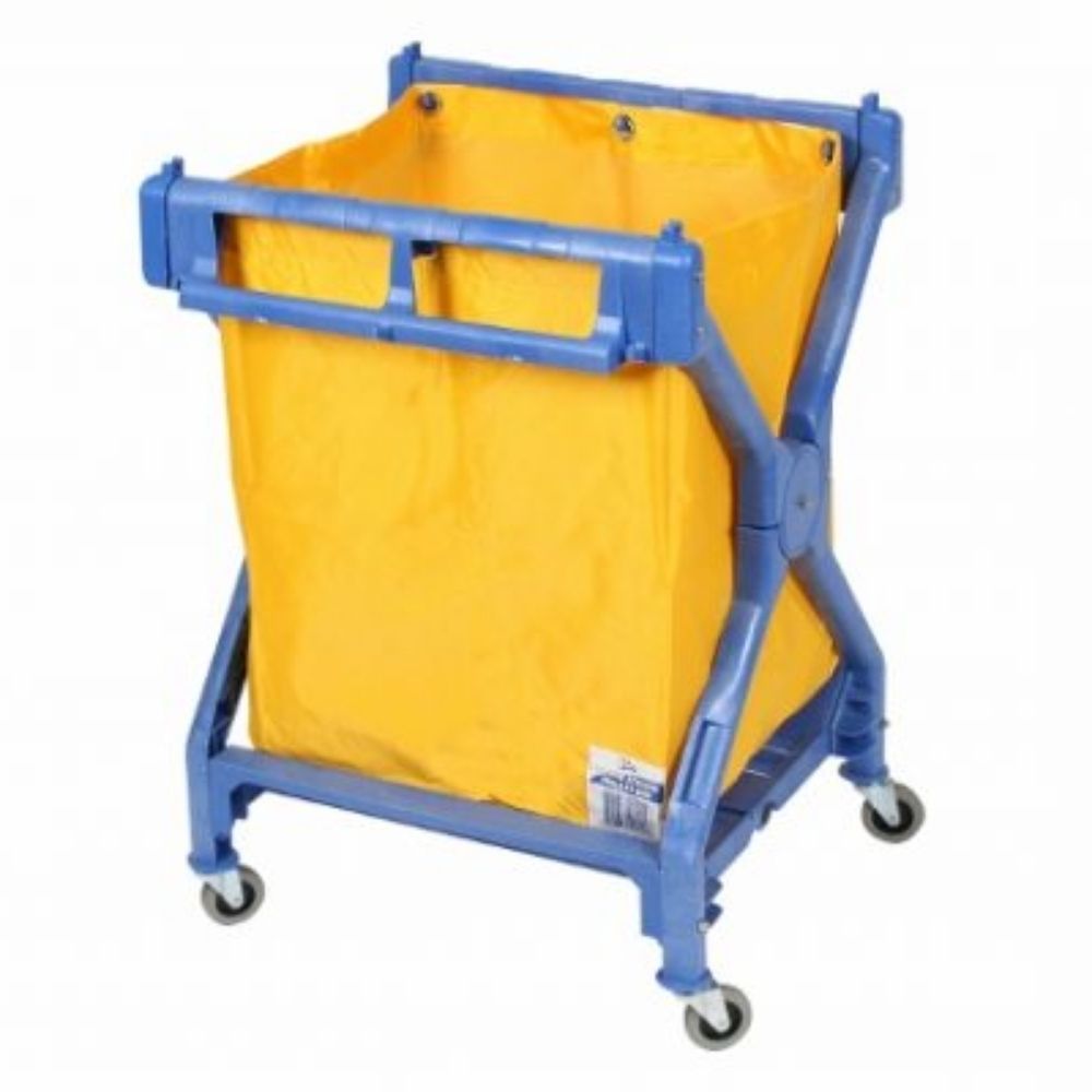 Edco Deluxe Plastic Scissor Trolley with Bag – Commercial Cleaning Cart