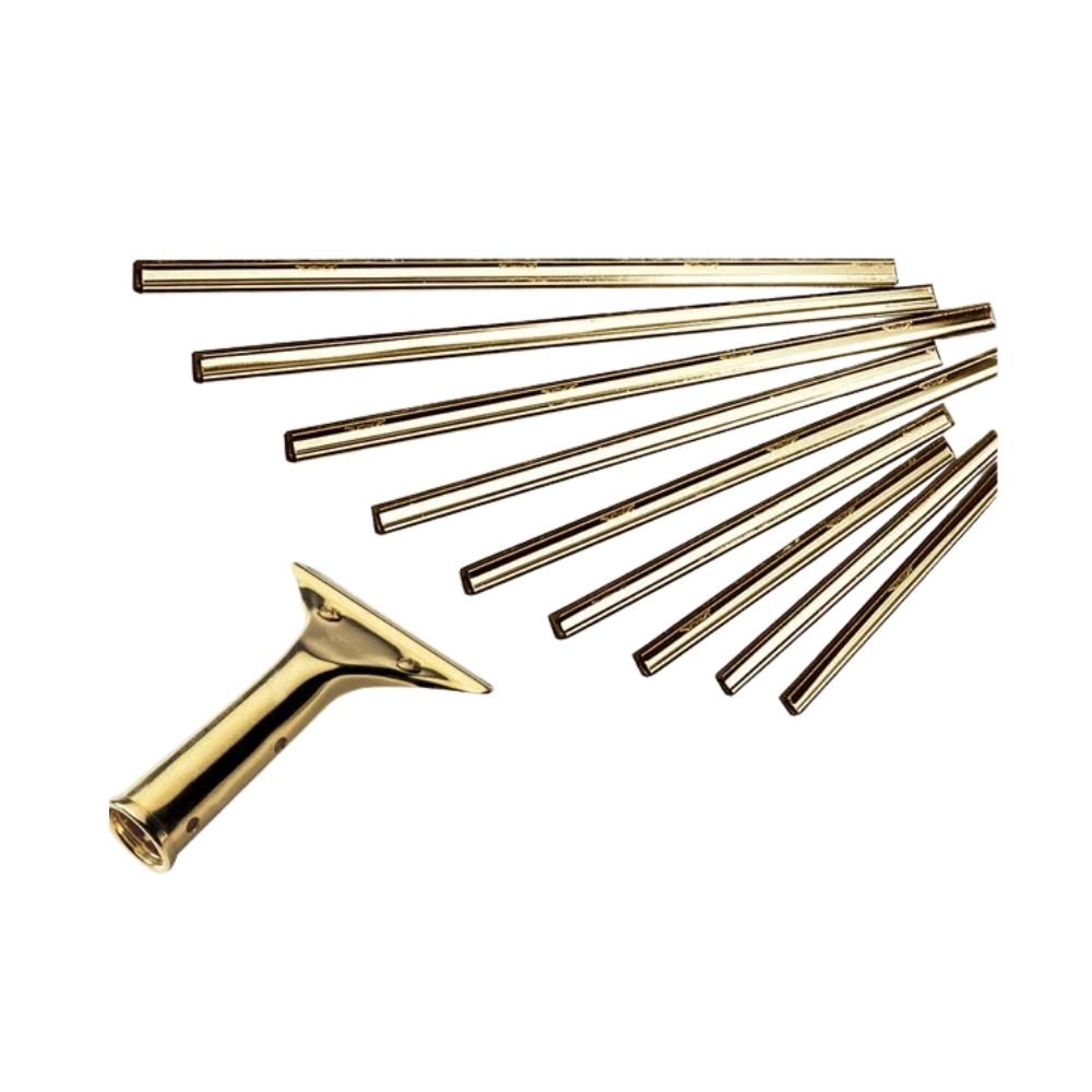 Ettore Brass Squeegee Handle & Channel – Professional Window Cleaning Tool