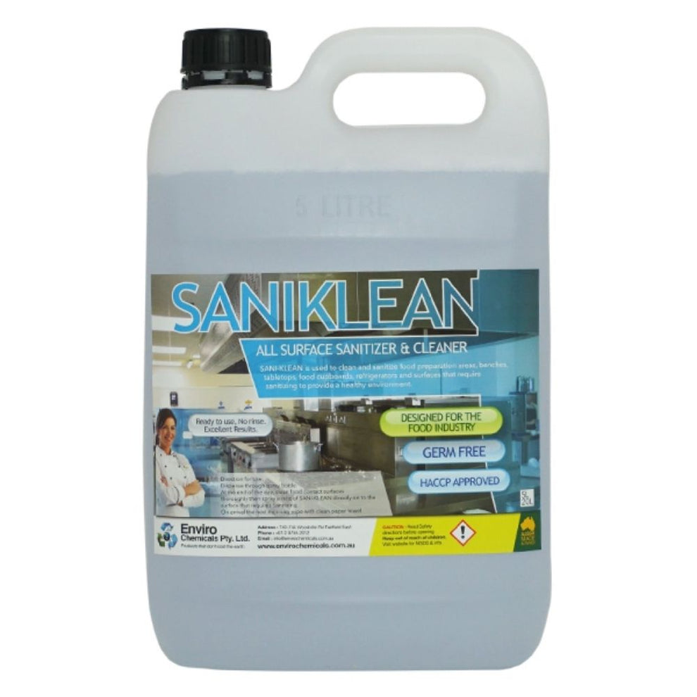 Enviro SaniKlean Sanitising Cleaner 5 L – Food-Safe Surface Sanitiser