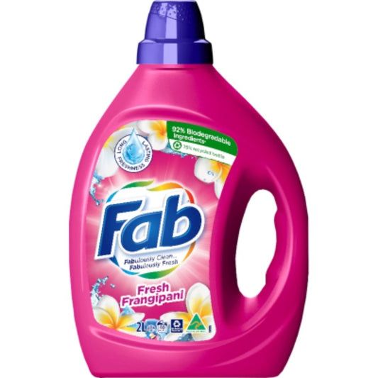 Fab Laundry Liquid Fresh Frangipani – Front & Top Loader