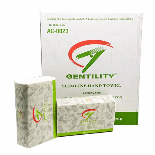 A&C Gentility Slimline Hand Towel TAD 23 x 23cm | 4000 Sheets