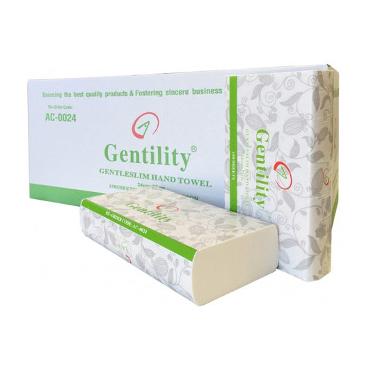 A&C Gentility Ultraslim Hand Towel TAD 24x23cm 2400 sheets