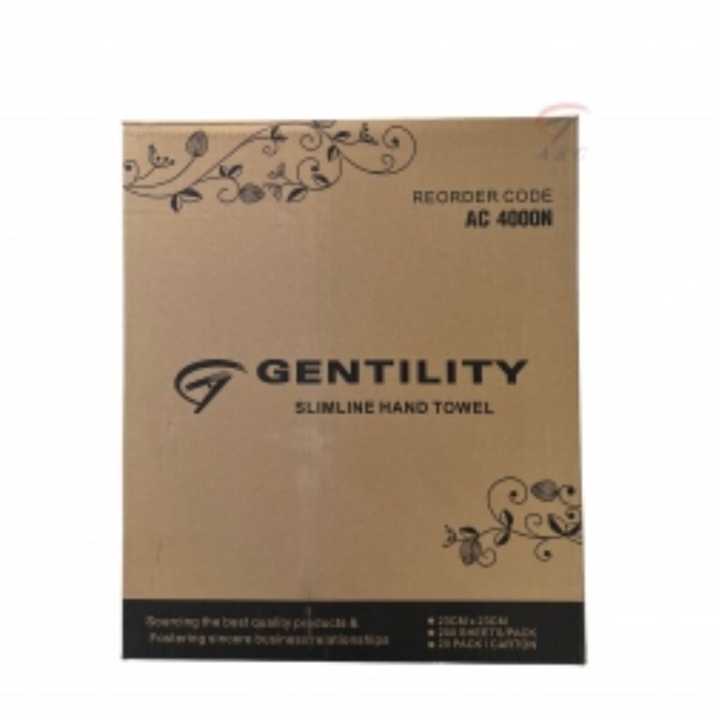 Gentility Slimline Hand Towel – 1-Ply, 23 × 23 cm