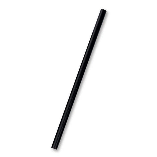 Green Mark Jumbo Paper Straw – Plain Black