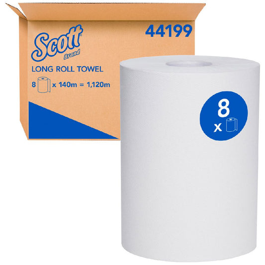 Scott Roll Towel – 18cm x 140m (44199) 8 Pack