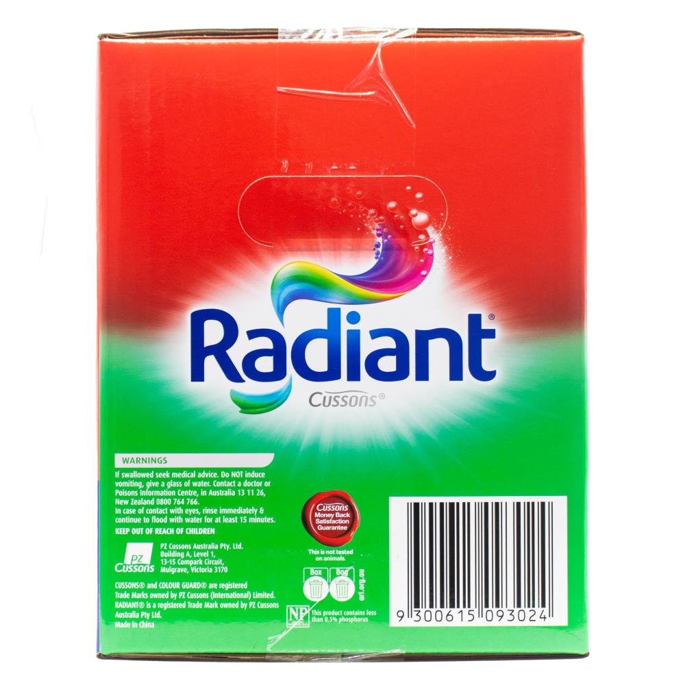 RADIANT 7kg Laundry Powder – Brightens Whites & Colours (Front & Top Loader)