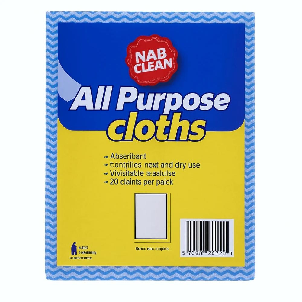 NAB Antibacterial All-Purpose Cleaning Cloths – 45x60cm (Pack of Cloths)