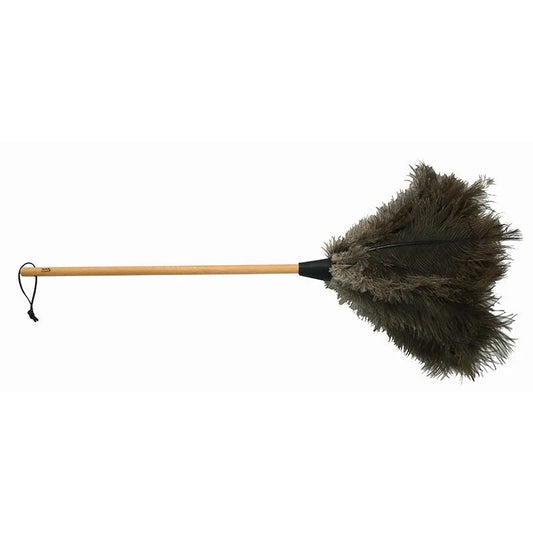 Ostrich Feather Duster 70cm — Genuine Plumes with Beech Hardwood Handle