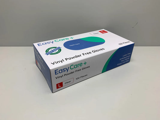 EasyCare Vinyl Gloves Powder Free Large — 100 Gloves/Box
