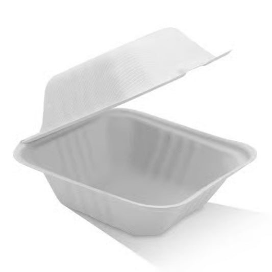 Pac Trading  6" Hamburger Clamshell – 152 × 152 × 80mm, Carton
