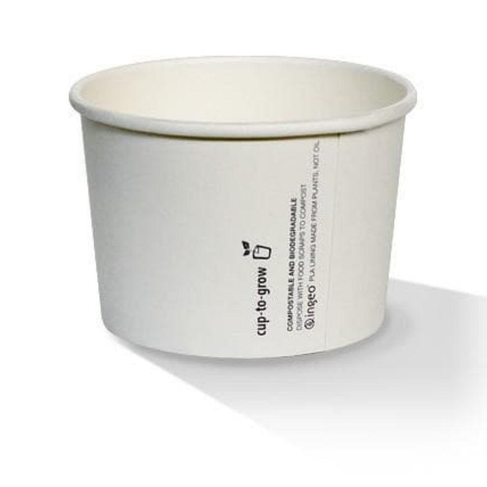 Pac Trading 8oz PLA Paper Bowl Compostable Hot & Cold Food Bowl