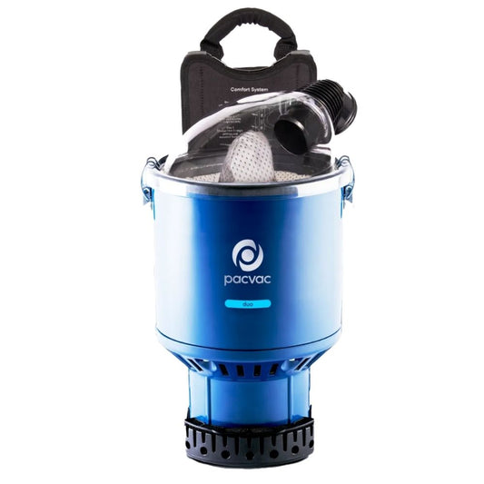Pacvac Duo Backpack Vacuum – Dual Motor Commercial Cleaner
