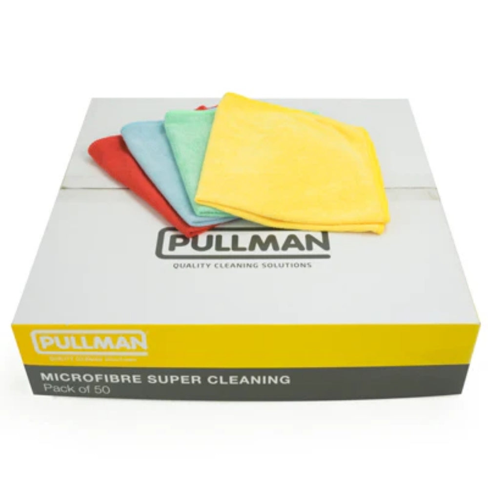 Pullman Premium Microfibre Cloths 50 Pack – Cleaning Cloths 40cm x 40cm