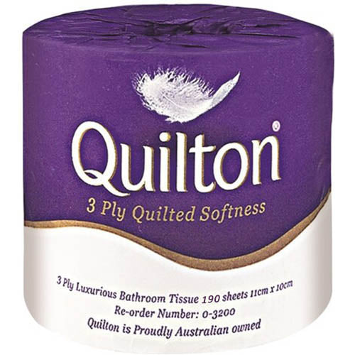 Quilton 3 Ply 190 Sheet Toilet Paper