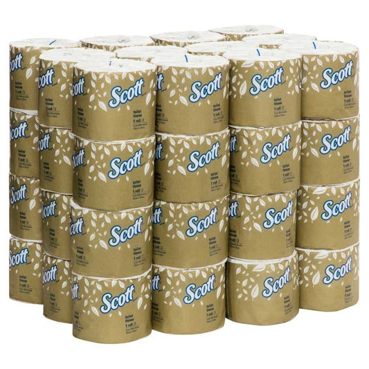 SCOTT® 2-Ply Toilet Tissue, 400 Sheets/Roll – 48 Rolls/Case (19,200 Sheets)