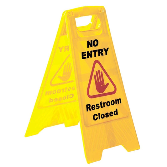 Sabco No Entry / Restroom Closed A‑Frame  Safety Sign