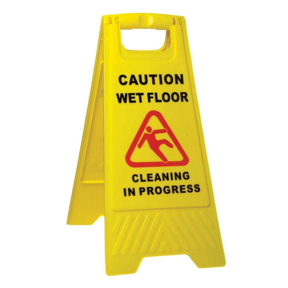 Sabco Professional Safety Sign  Caution Wet Floor / Cleaning in Progress