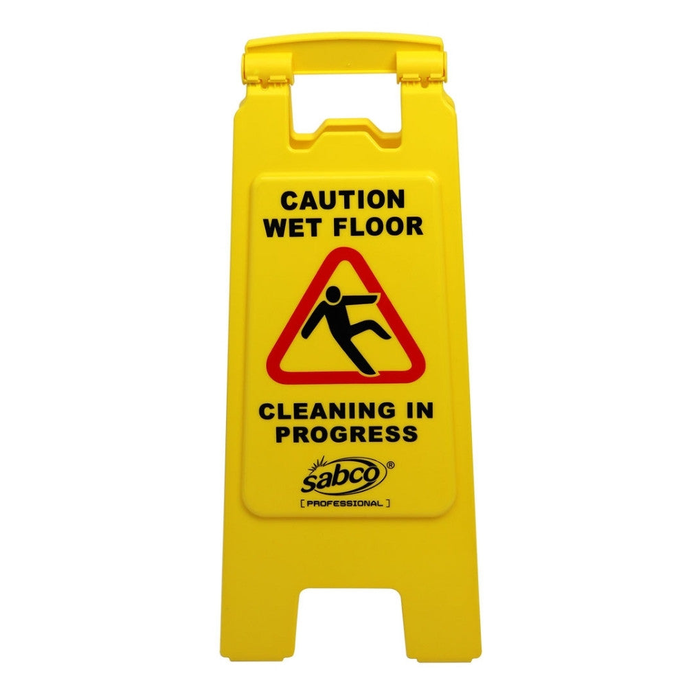 Sabco Professional Safety Sign  Caution Wet Floor / Cleaning in Progress