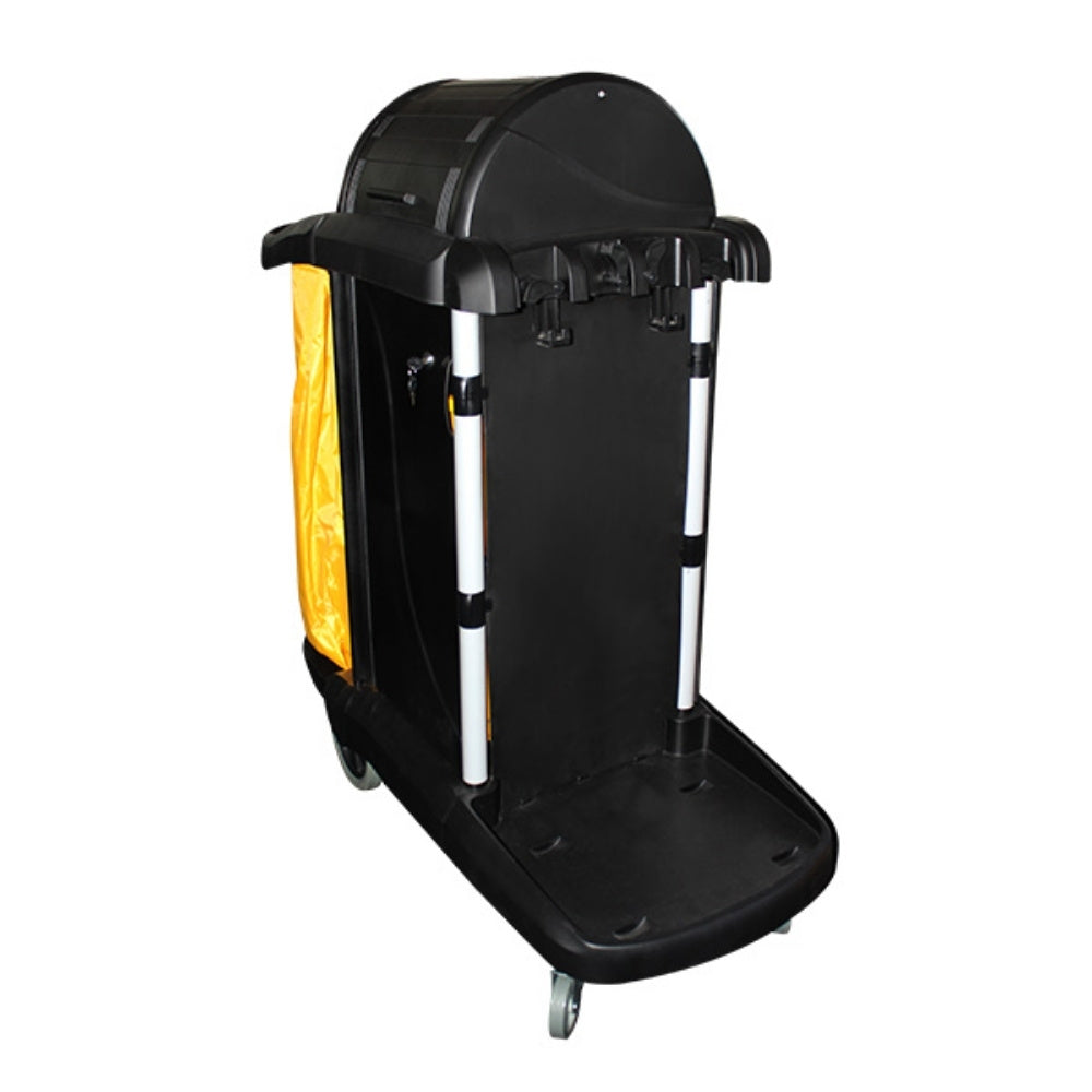 Sabco Premium Roll Top Janitor Cart  Heavy Duty  Lockable Storage