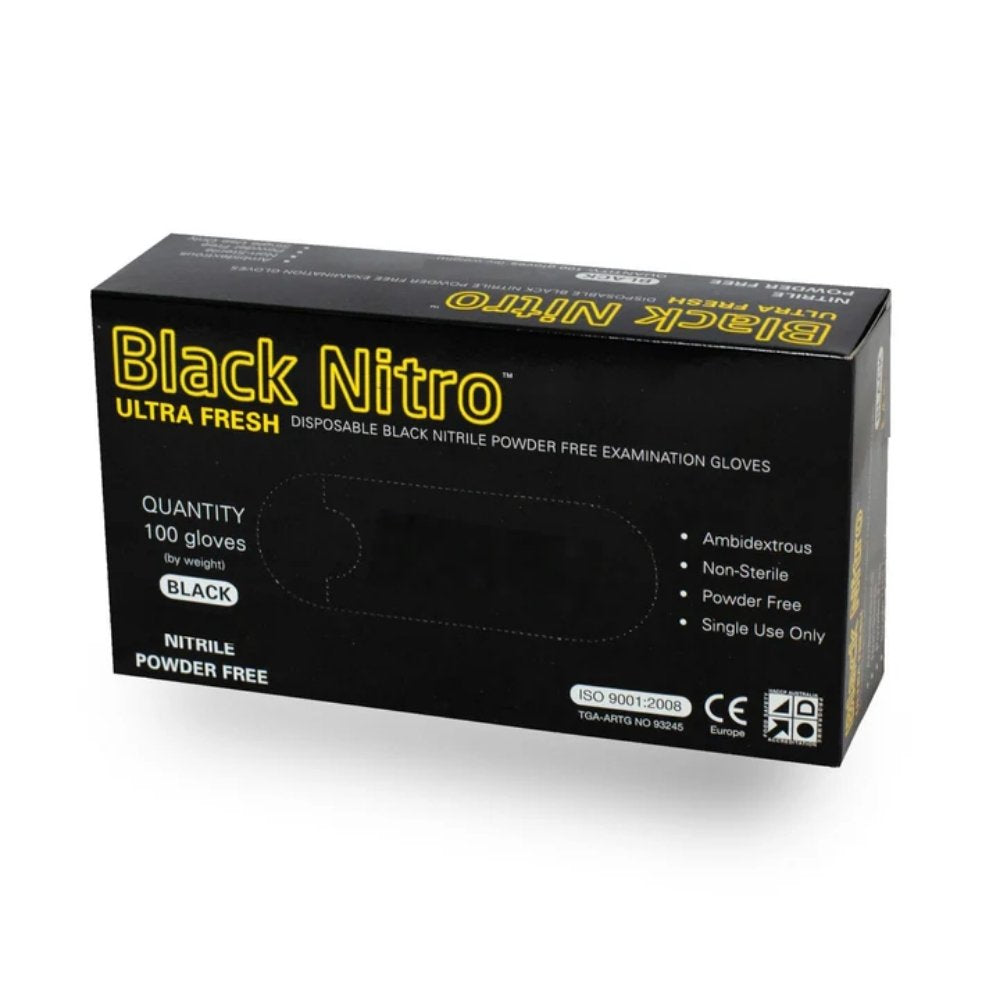 Steel Drill Ultra Fresh Black Nitrile Disposable Gloves – CTN