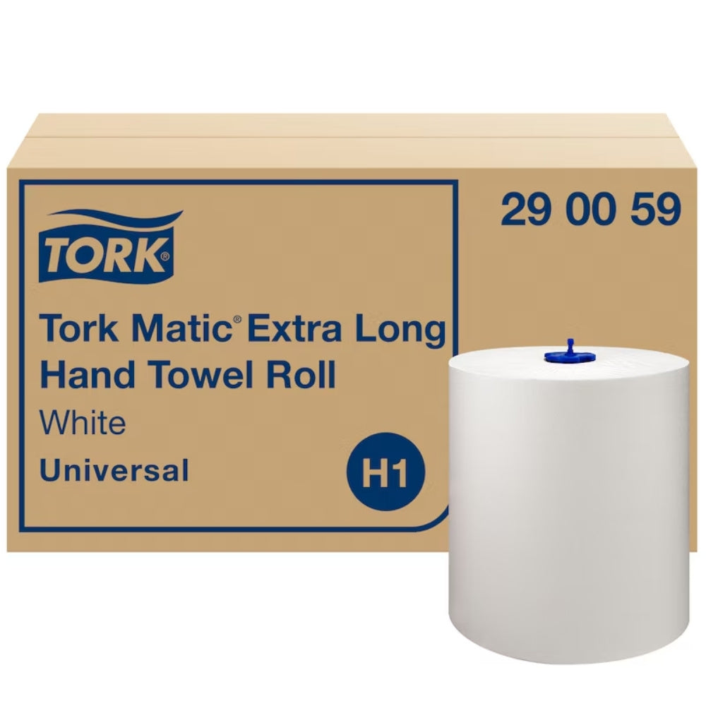 Tork Extra Long Hand Towel Roll – High-Capacity 1-Ply Paper Towels for Commercial Washrooms
