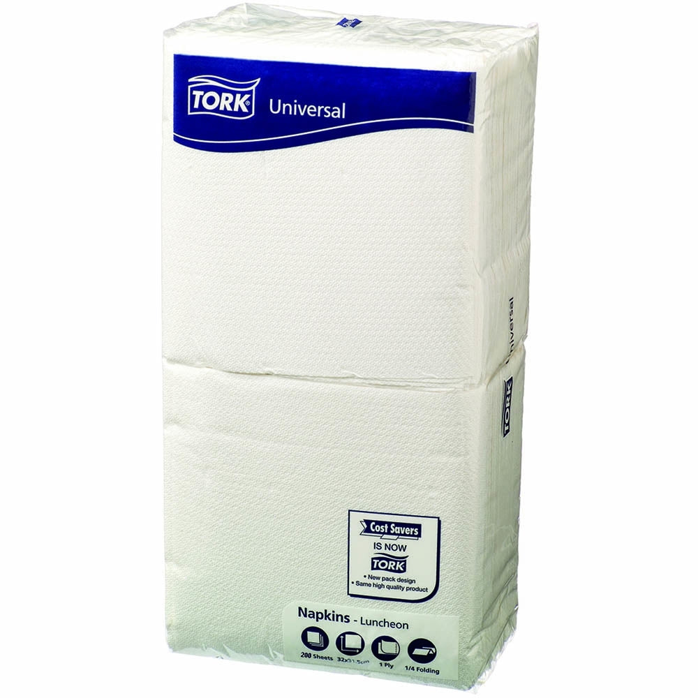 Tork Universal Luncheon Napkins – White 1-Ply Paper Napkins
