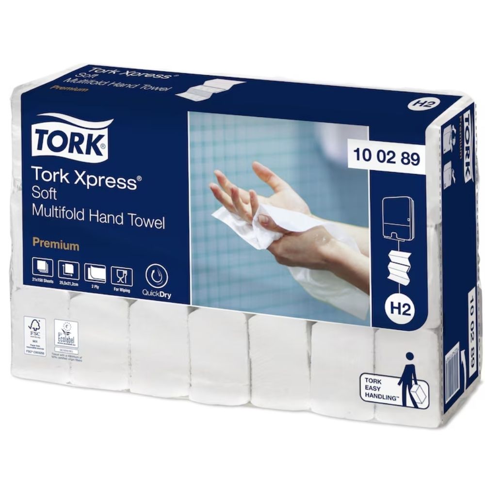 Tork Xpress® Soft Multifold Hand Towels  White  H2 System