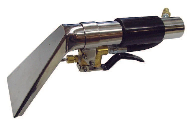 Universal stainless steel upholstery detail tool 4 inch with vinyl handle and flex line for carpet extractors