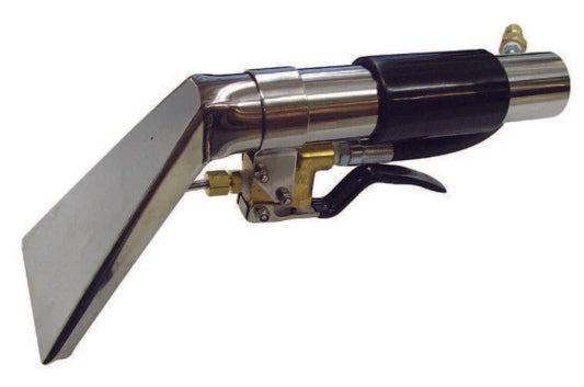 Universal stainless steel upholstery detail tool 4 inch with vinyl handle and flex line for carpet extractors