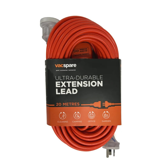 VacSpare Extension Cord Orange 18m 10Amp – Vacuum Accessory