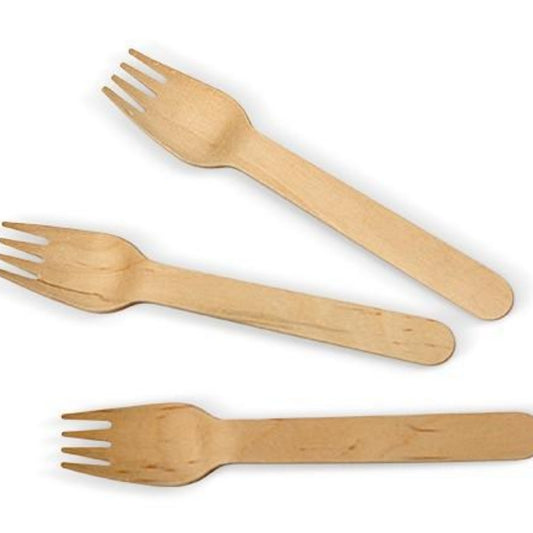 Wooden Fork 160mm  Eco-Friendly Compostable Cutlery