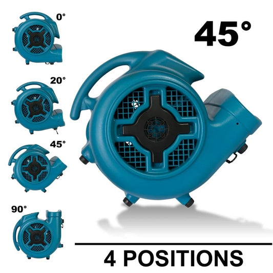 XPOWER  Multi-Purpose Air Mover – High-Performance 3-Speed Floor Dryer