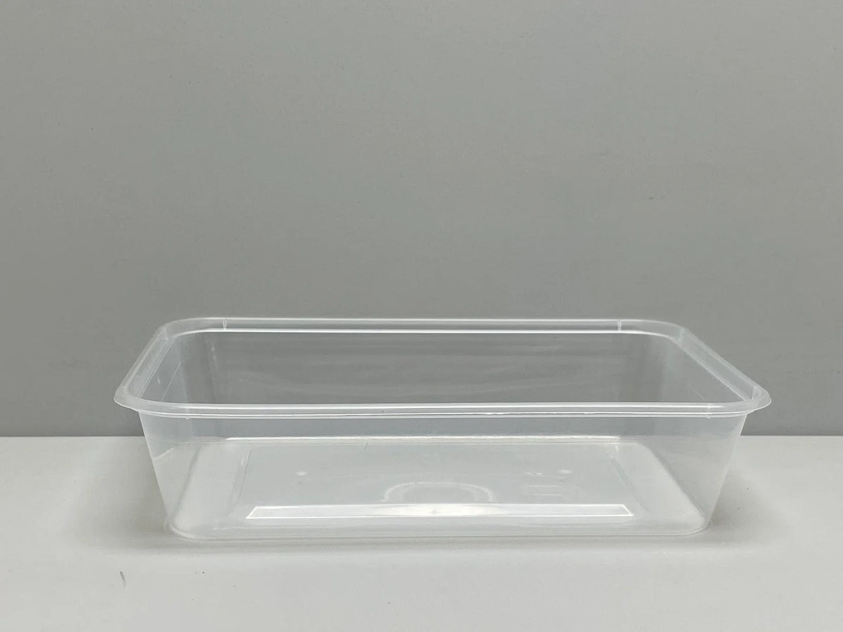 500mL rectangular plastic food container base, food-graded and microwaveable, 500 pack