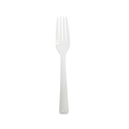 Platinum White Plastic Dinner Forks Disposable — 1,000/Carton