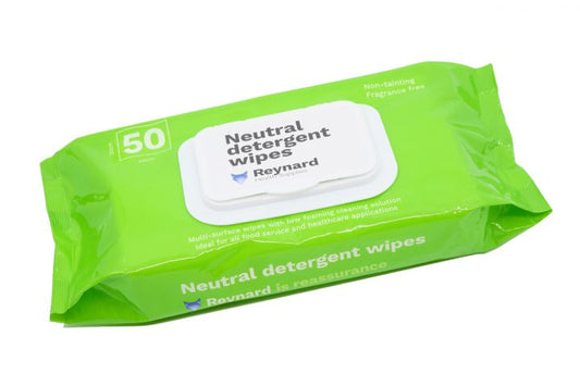 Reynard Neutral Low Foaming Detergent Wipes 50pcs