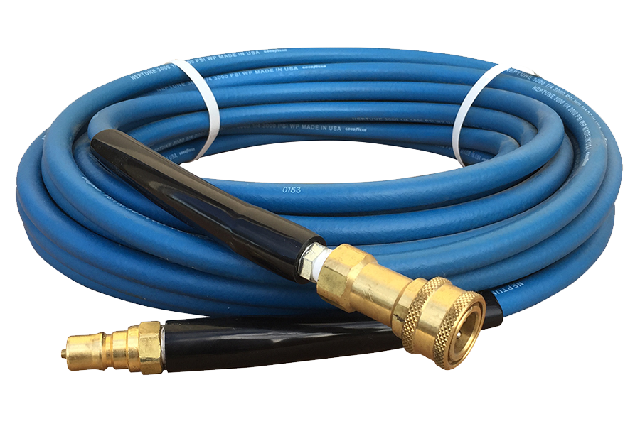 Carpet Cleaning Solution Hose 1/4 3000PSI with Quick Couplings
