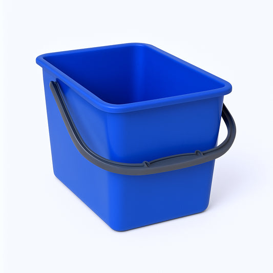 NAB 9L Blue Rectangular Bucket with Ergonomic Handle & Pouring Spout