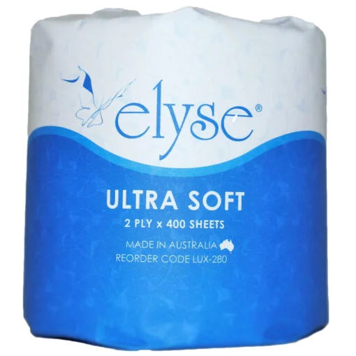 Elyse EUS-400 2Ply 400 Sheet Ultra Soft Toilet Paper 48 Rolls